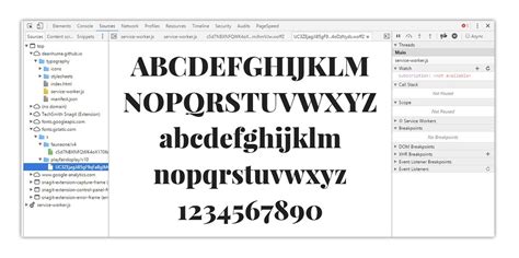 identify font by inspect.